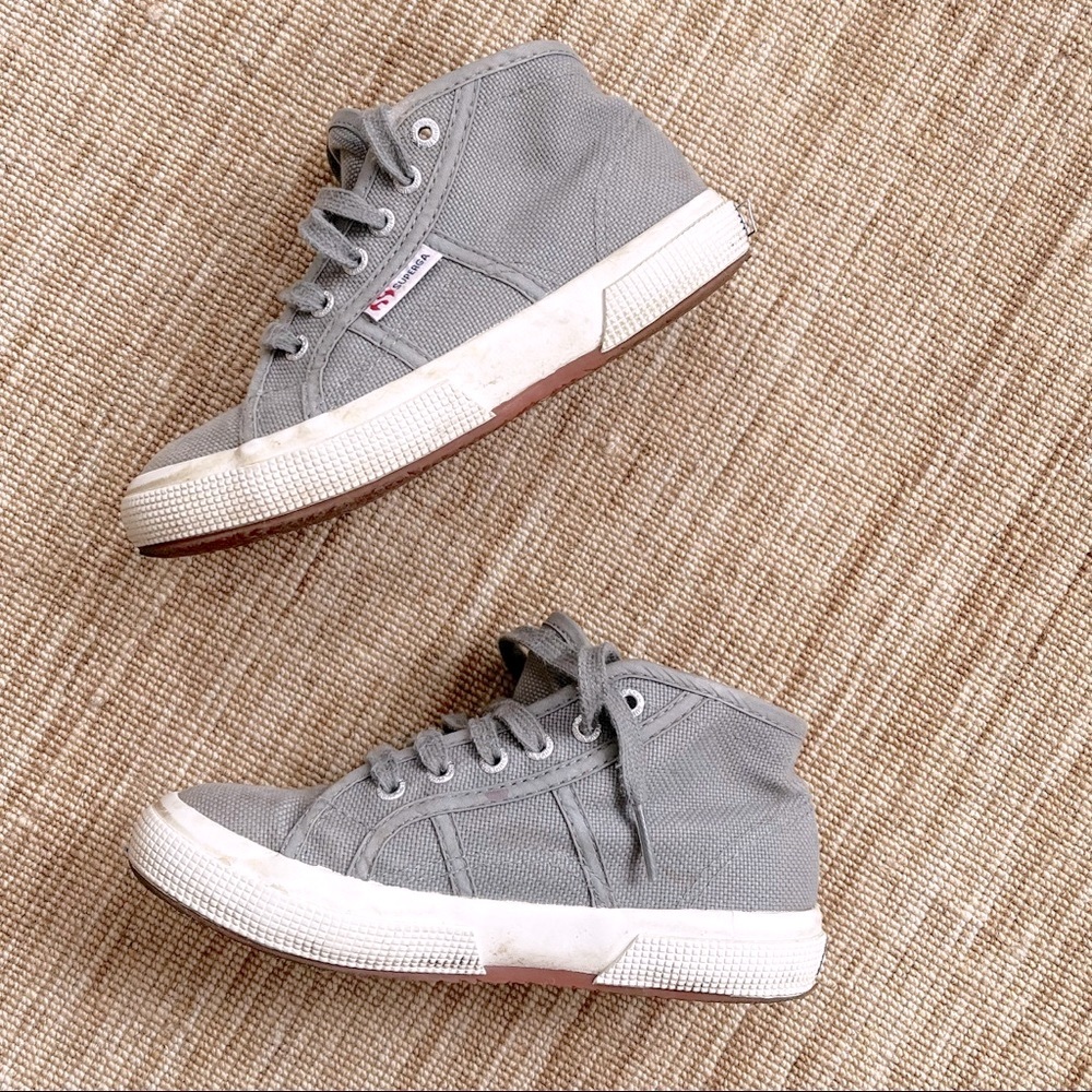 Superga Gray Unisex Hightop Sneakers